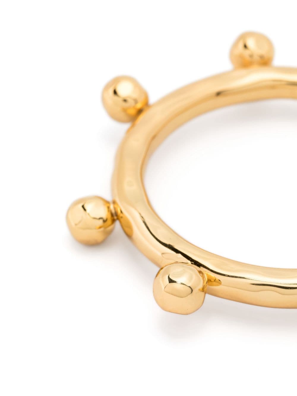 Shop Patou Sphere-charm Hammered Bangle In 金色