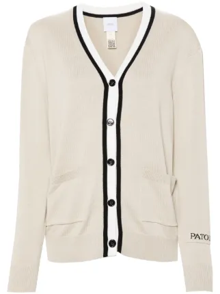 PATOU - patou カーディガン　xs Patou | コットン ワッフル ニット クロップド カーディガン