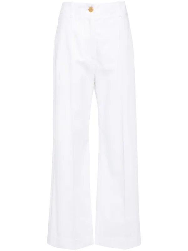 パンツ PATOU Women Pants TR0450074001W White Patou Iconic ワイドパンツ | ホワイト | FARFETCH JP