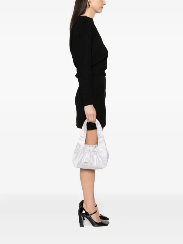 【送料&関税込】Patou Le Biscuit Satin And Rhinestone Bag Patou Le Biscuit Embellished Satin Bag | Silver | FARFETCH GE