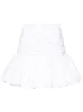 Patou ruffled faille mini skirt - White