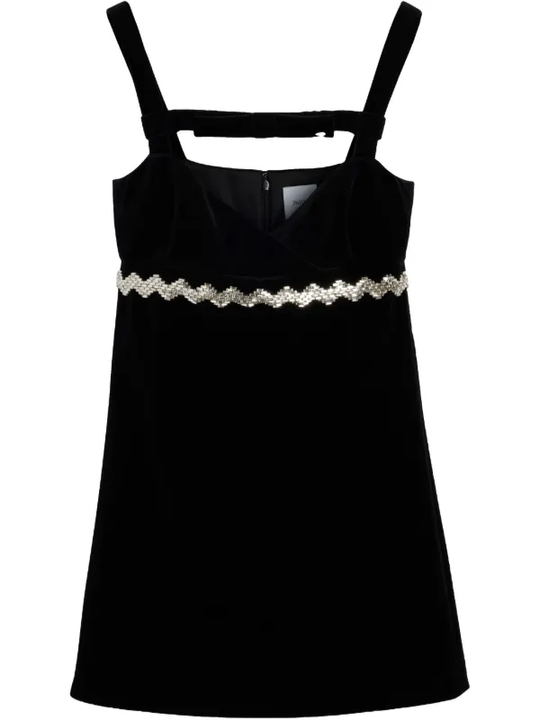 Patou Rhinestone-embellished Dress in Black