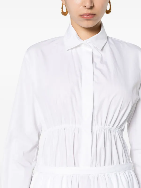 【送料&関税込】Patou White Poplin Shirt Dress Patou Poplin Shirt Dress | White | FARFETCH JO