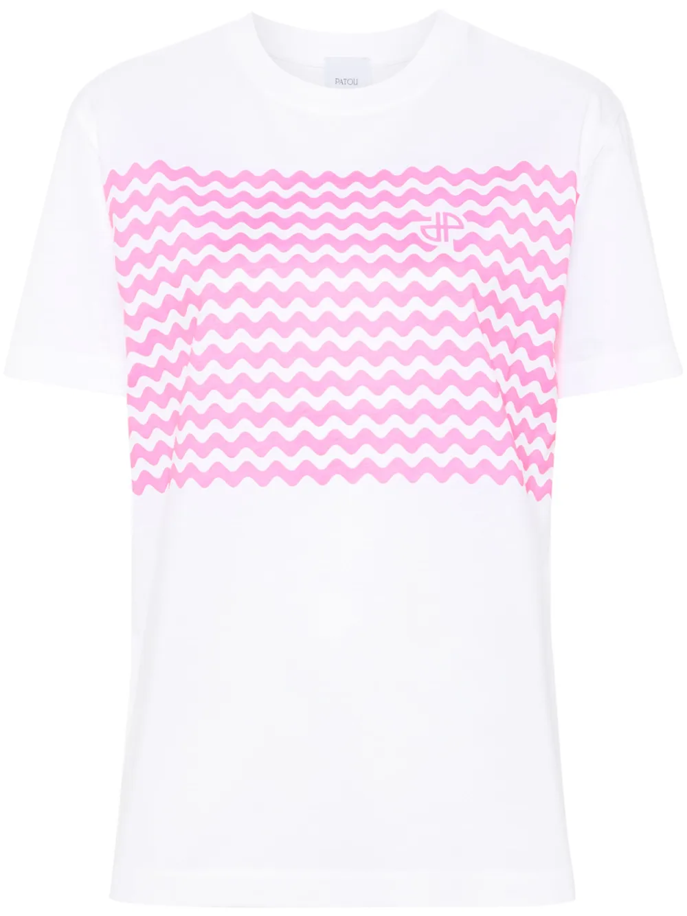 Patou Waves cotton T-shirt Wit