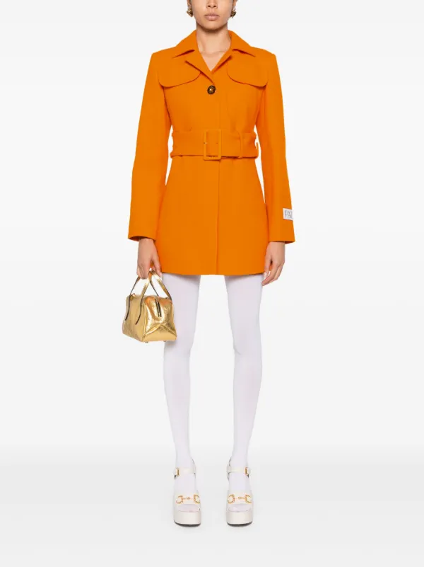 Patou Belted Virgin Wool Blazer | Orange | FARFETCH CA