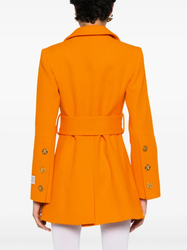 Patou Belted Virgin Wool Blazer | Orange | FARFETCH BH
