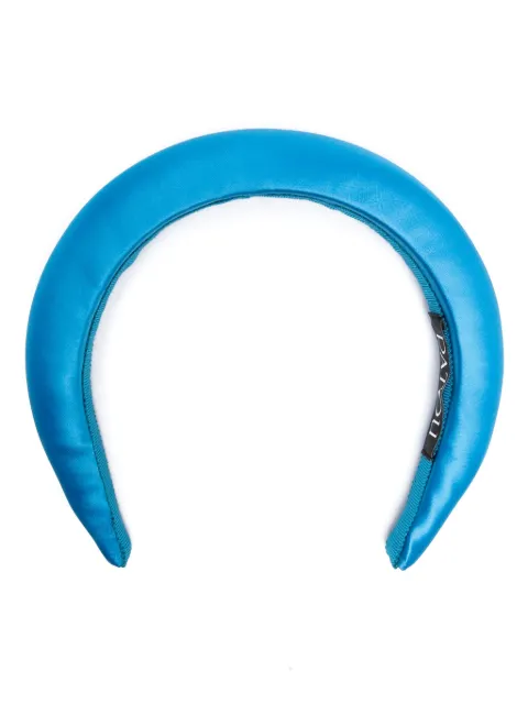 Patou logo-charm satin haird band