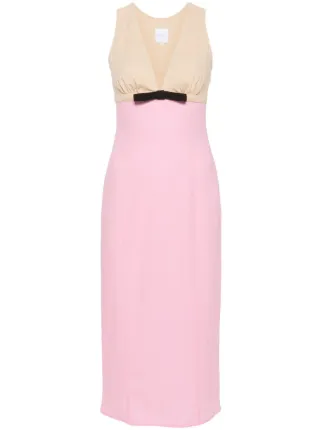 Patou two-tone Midi Dress | Pink | FARFETCH