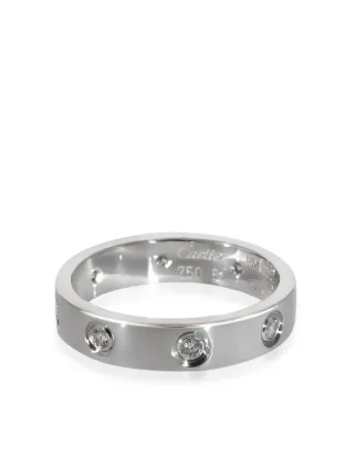 Cartier Love ダイヤモンド リング 18Kホワイトゴールド | シルバー