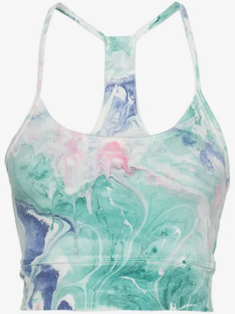 ELECTRIC & ROSE Mia marbled-pattern sports bra