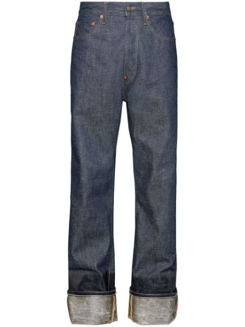 Maison Margiela Lacquered turn-up jeans