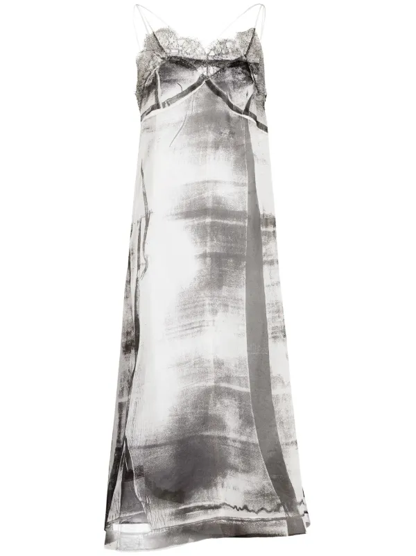 【関税＆送料込み】Maison Margiela Midi Dress MAISON MARGIELA Line 4 Silk Cap Sleeve Shirt Midi Dress NWOT