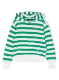 POLO RALPH LAUREN KIDS Polo Pony striped hoodie - White