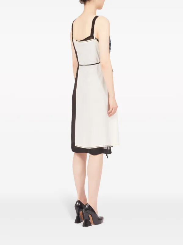 Maison Margiela Freeze-frame Silk Dress | Blue | FARFETCH
