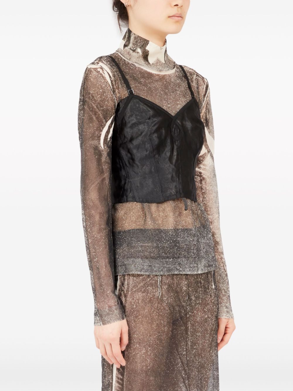 Maison Margiela Metal satin vest top Women