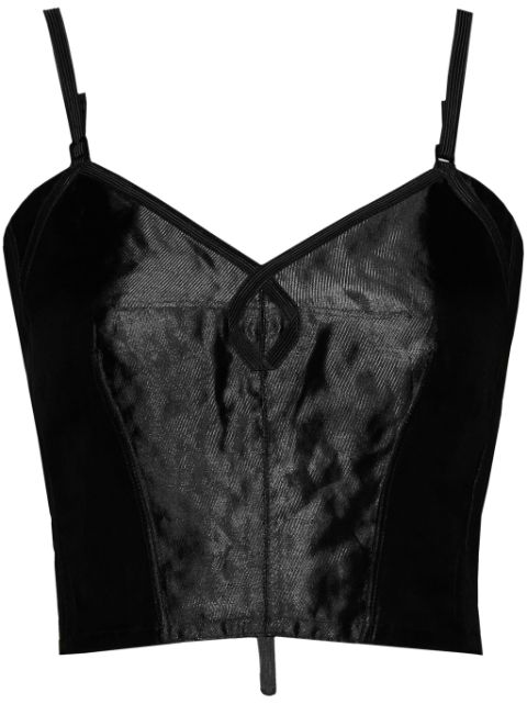 Maison Margiela Metal satin vest top Women