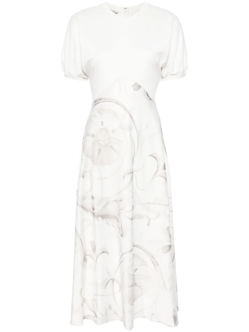 Ted Baker Magylee Floral Mixed Media Dress In Weiss