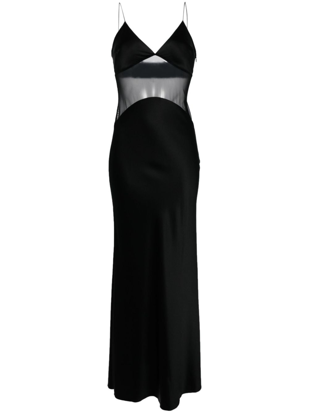 Kiki de Montparnasse Maxim panelled maxi dress Zwart