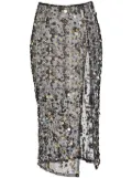 Retrofete Mirage sequinned sheer skirt - Black