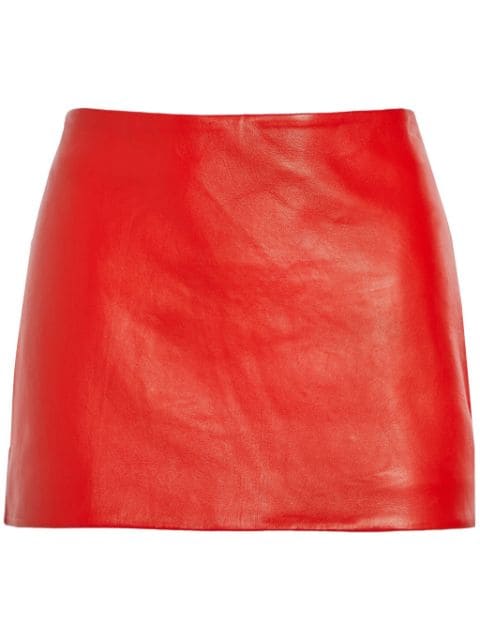 Retrofete Valerie leather miniskirt