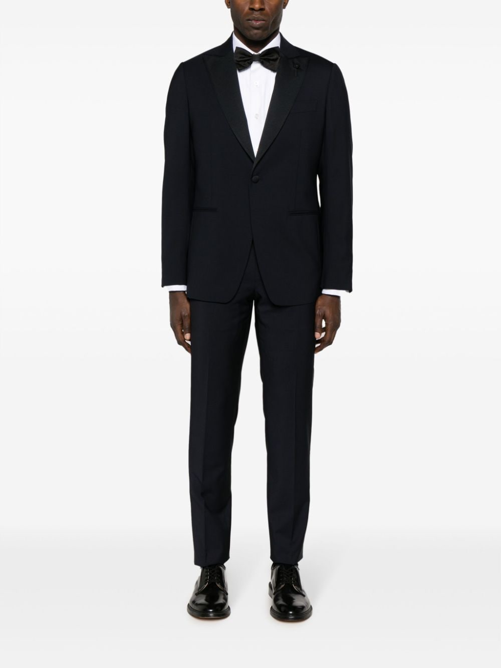Shop Corneliani Tailored Tapered Trousers In Blue