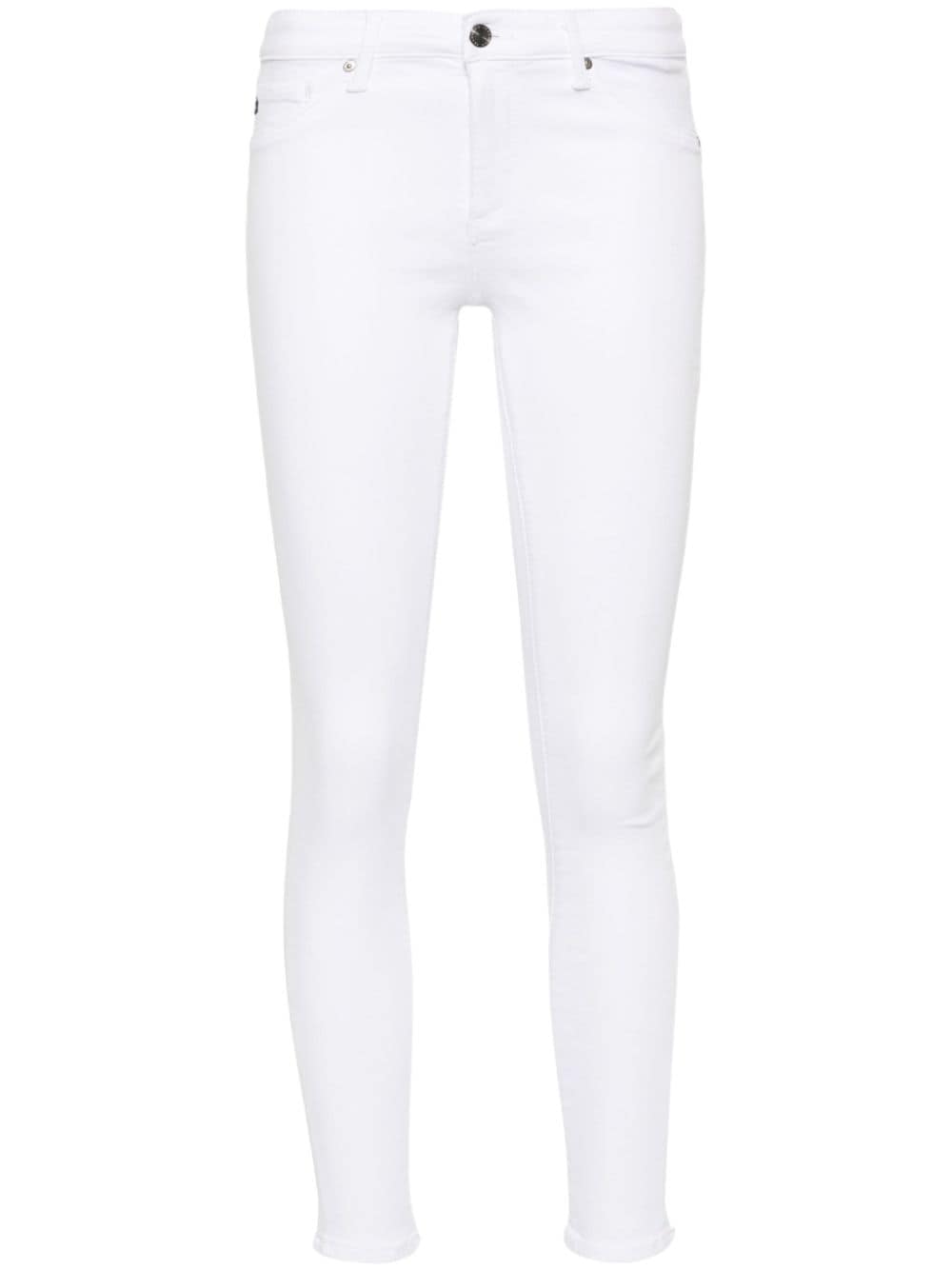 Ag Mid-rise Skinny Jeans In White