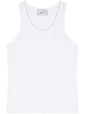 Marine Serre Crescent Moon-embroidered Tank Top | White | FARFETCH