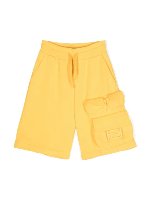 Fendi Kids drawstring-waist cotton shorts