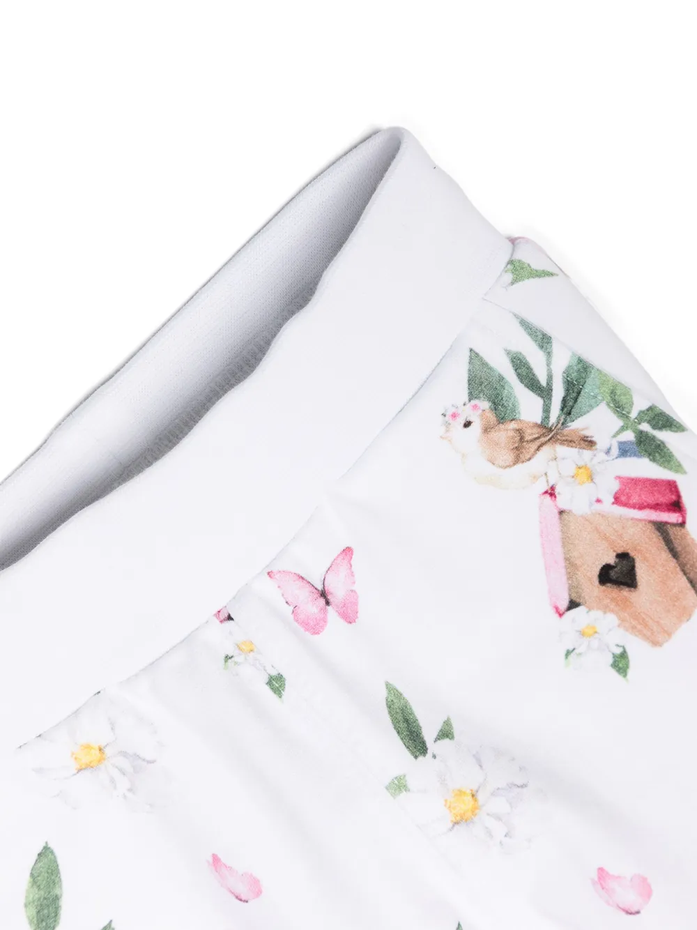 Monnalisa Broek met bloemenprint Wit