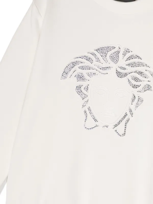 Versace Kids Medusa Head Cotton Sweatshirt White FARFETCH TR