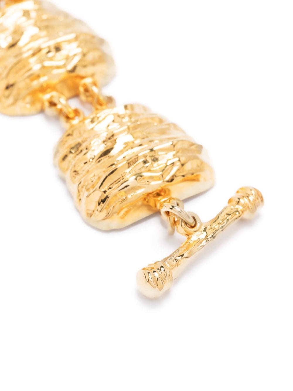Shop Tom Ford Moon Textured Bracelet In Gold