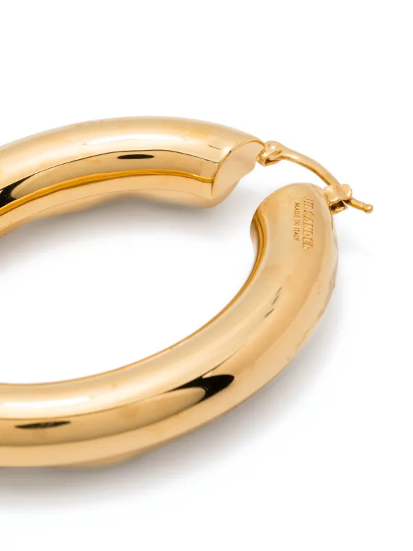 【関税込み】Jil Sander ゴールド フープピアス Jil Sander フープピアス | ゴールドトーン | FARFETCH JP