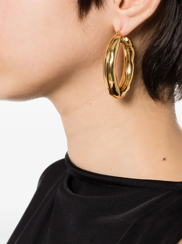 【関税込み】Jil Sander ゴールド フープピアス Jil Sander フープピアス | ゴールドトーン | FARFETCH JP