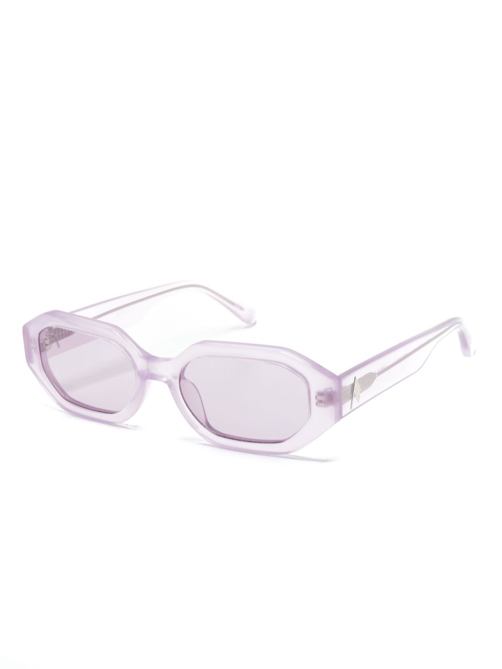 Shop Attico X Linda Farrow Irene Geometric-frame Sunglasses In Purple