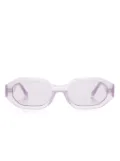 The Attico x Linda Farrow Irene geometric-frame sunglasses - Purple