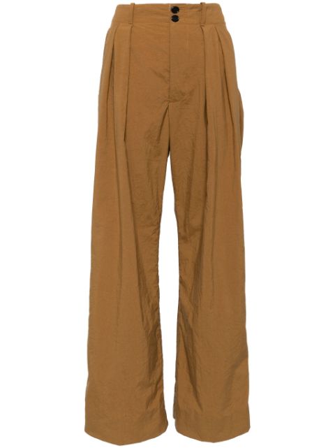 Plan C pleated cotton palazzo pants