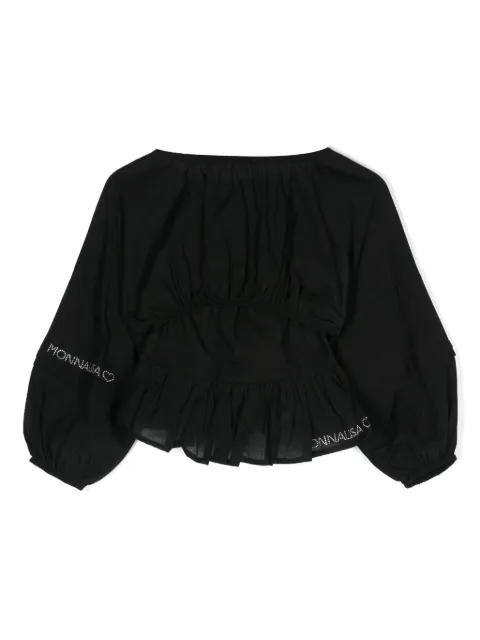 Monnalisa blusa con detalles del logo