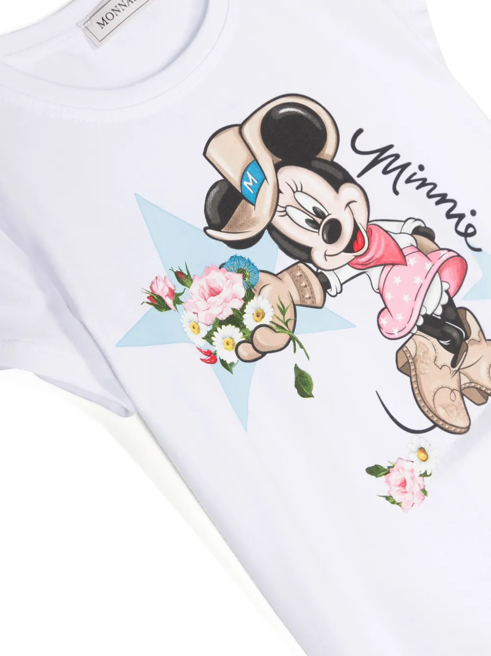 Monnalisa Katoenen T-shirt met logoprint Wit