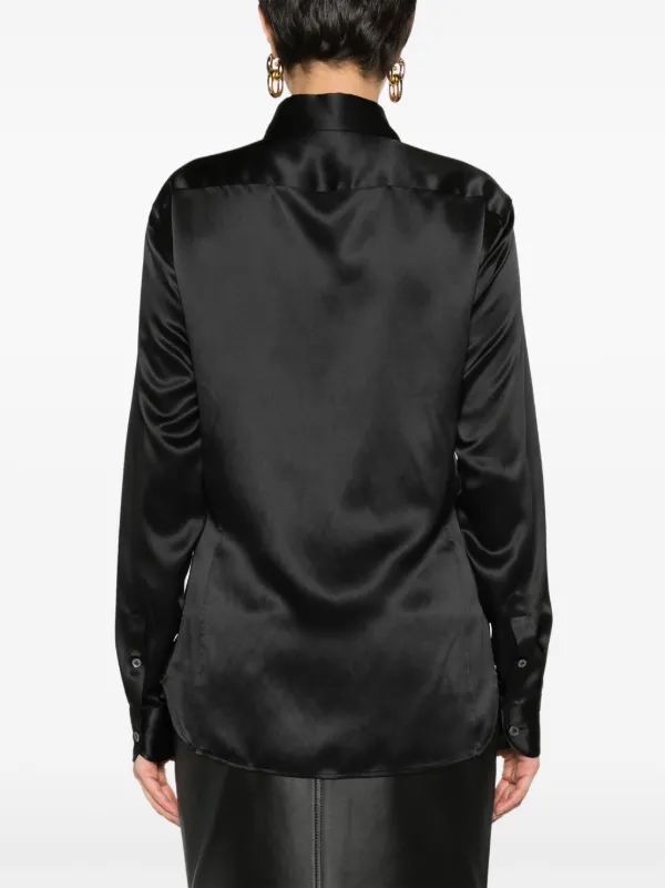 TOM FORD silk-satin Shirt | Black | FARFETCH