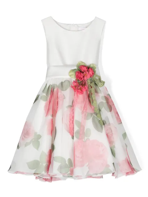 Mimilù floral-print flared dress