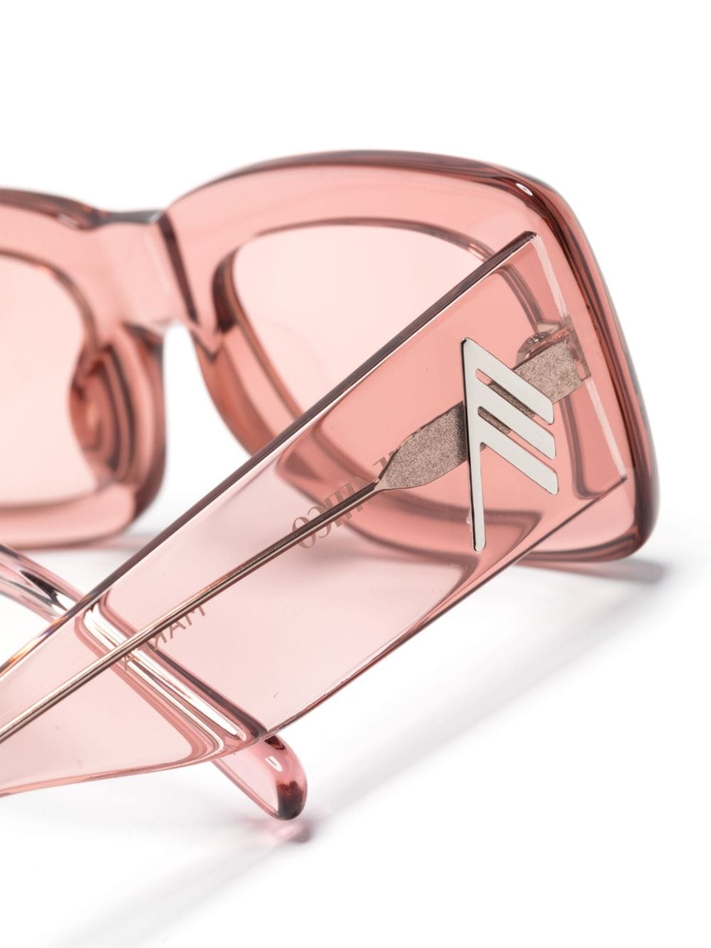 The Attico Marfa zonnebril met vierkant montuur Roze