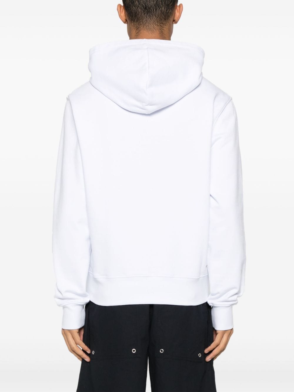 Shop Amiri Ma Bar Cotton Hoodie In White