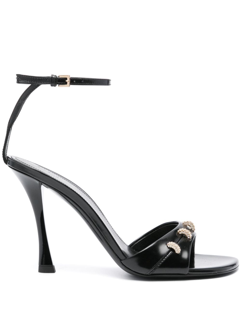 Shop Givenchy 100mm Crystal-embellished Sandals In Black