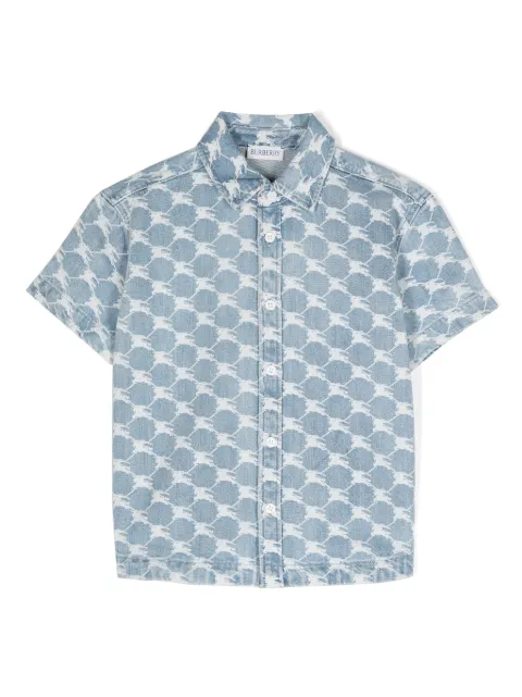 Burberry Kids Equestrian Knight-print denim shirt