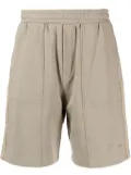 Helmut Lang logo-embroidered tape track shorts - Brown