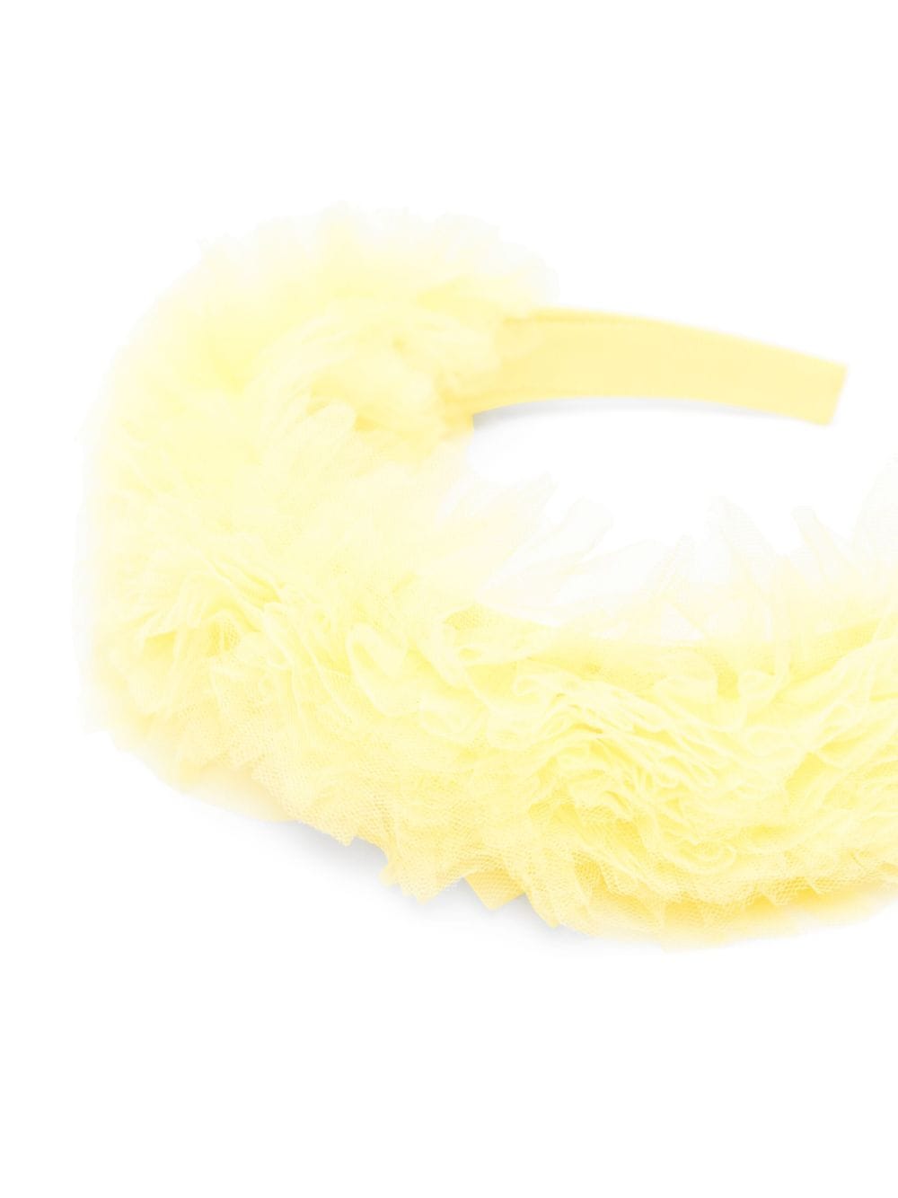 Shop Monnalisa Tulle-inserts Headband In Yellow