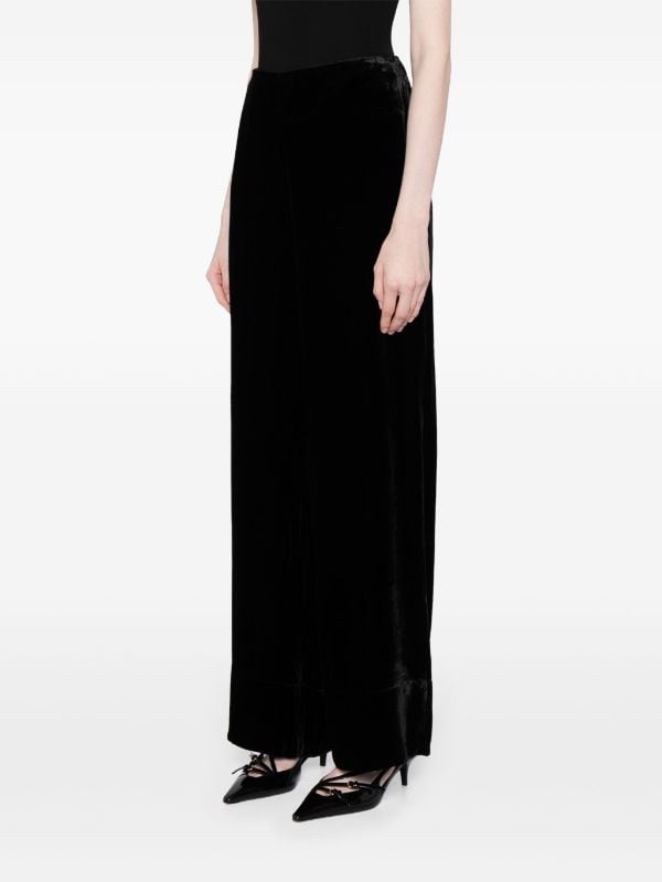TOTEME Velour high-waisted Flared Trousers - Farfetch