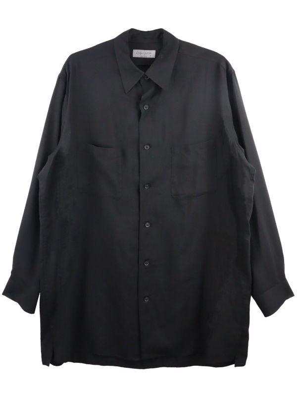 Yohji Yamamoto ポインテッドカラー サテンシャツ - Farfetch