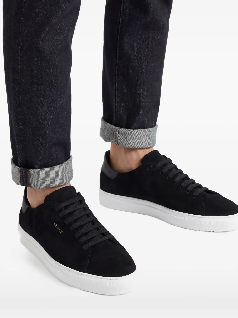 Axel Arigato Clean 90 Suede Sneakers | Black | FARFETCH