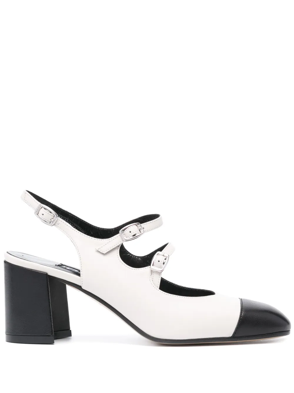 Carel Paris Papaya Nappa Leather T-strap Mary Jane Shoes In Multi